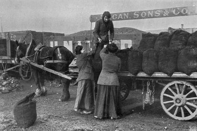 Frauen als Kohlearbeiterinnen, Kriegsamtsfotografien, 1916 von English Photographer